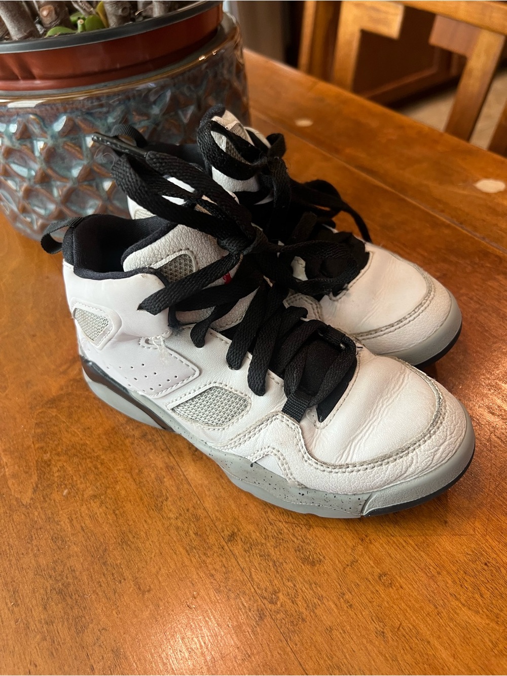 Jordan Flight Club 91 Toddler Sneakers White Gray Black Red Size 11.5C